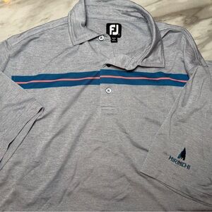 FootJoy Polo Shirt with Blue and Pink Accents - Mirimchi Logo